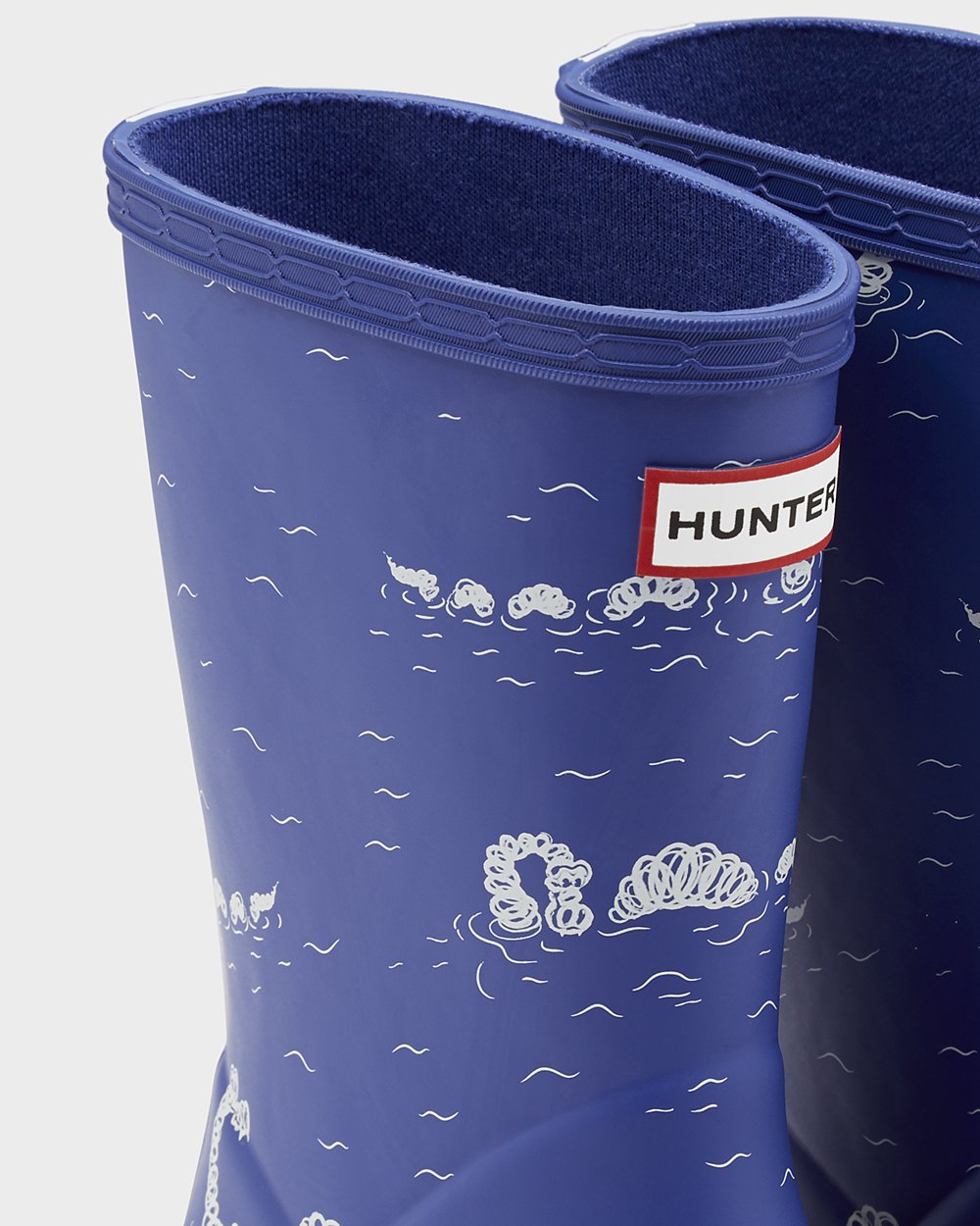 Kids Hunter Rain Boots Blue - Original First Classic Nessie Print - 3241905-VR